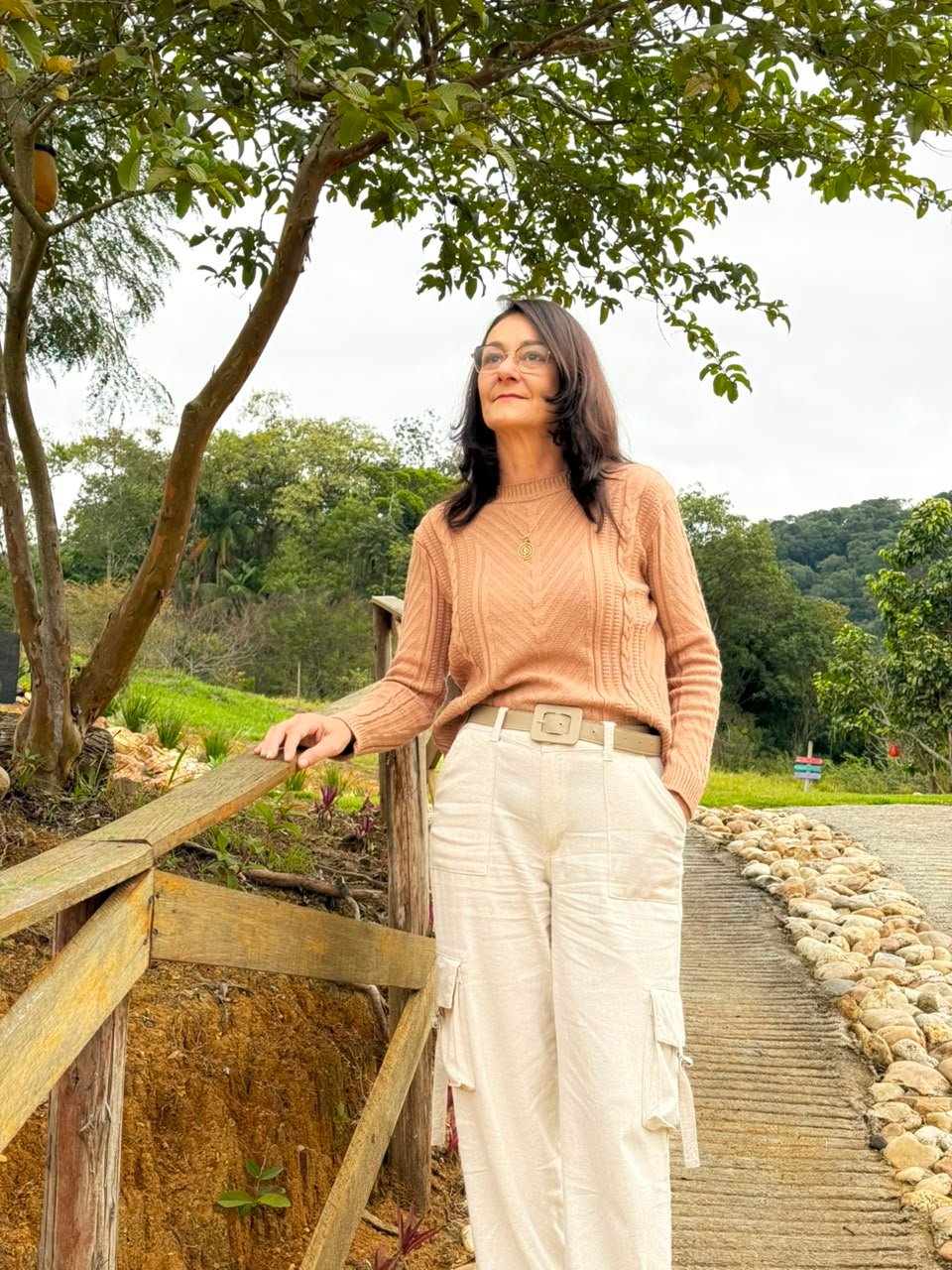 Andresa Lamim ao ar livre